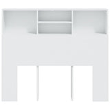Headboard Cabinet White 120 cm