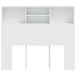 Headboard Cabinet White 120 cm