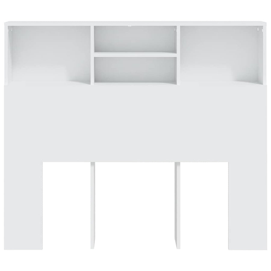 Headboard Cabinet White 120 cm