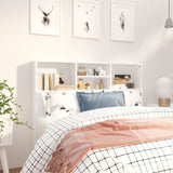 Headboard Cabinet White 120 cm