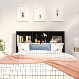 Headboard Cabinet Black 120 cm - Side View