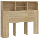 Headboard Cabinet Sonoma Oak 120 cm - Front View