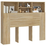 Headboard Cabinet Sonoma Oak 120 cm - Top-Down View