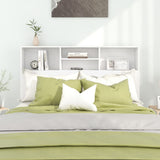Headboard Cabinet White 140x19x103.5 cm - Side View