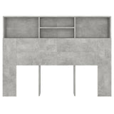 Headboard Cabinet Concrete Grey 140 cm - 45-Degree Angle