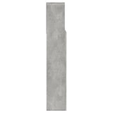 Headboard Cabinet Concrete Grey 140 cm - Rear View