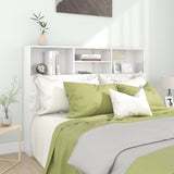 Headboard Cabinet High Gloss White 140 cm