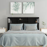 Headboard Cabinet Black 160 cm - Side View