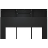Headboard Cabinet Black 160 cm - 45-Degree Angle