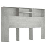 Headboard Cabinet Concrete Grey 160 cm
