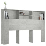 Headboard Cabinet Concrete Grey 160 cm