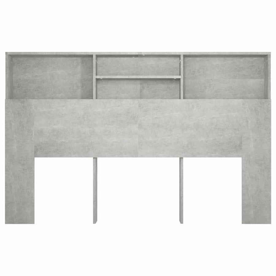 Headboard Cabinet Concrete Grey 160 cm