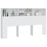 Headboard Cabinet White 180 cm - 45-Degree Angle