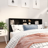 Headboard Cabinet Black 180 cm - Rear View