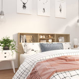 Headboard Cabinet Sonoma Oak 180 cm - Rear View