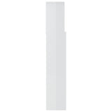 Headboard Cabinet High Gloss White 180x19x103.5 cm