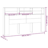 Headboard Cabinet High Gloss White 180x19x103.5 cm - Close-Up Angle