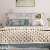 Headboard Cabinet White 200 cm - 45-Degree Angle