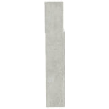 Headboard Cabinet Concrete Grey 200x19x103.5 cm - Top-Down View