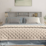 Headboard Cabinet Concrete Grey 200x19x103.5 cm - 45-Degree Angle