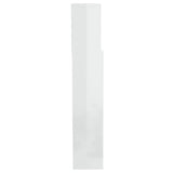 Headboard Cabinet High Gloss White 200 cm - Top-Down View