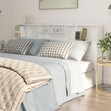 Headboard Cabinet High Gloss White 200 cm