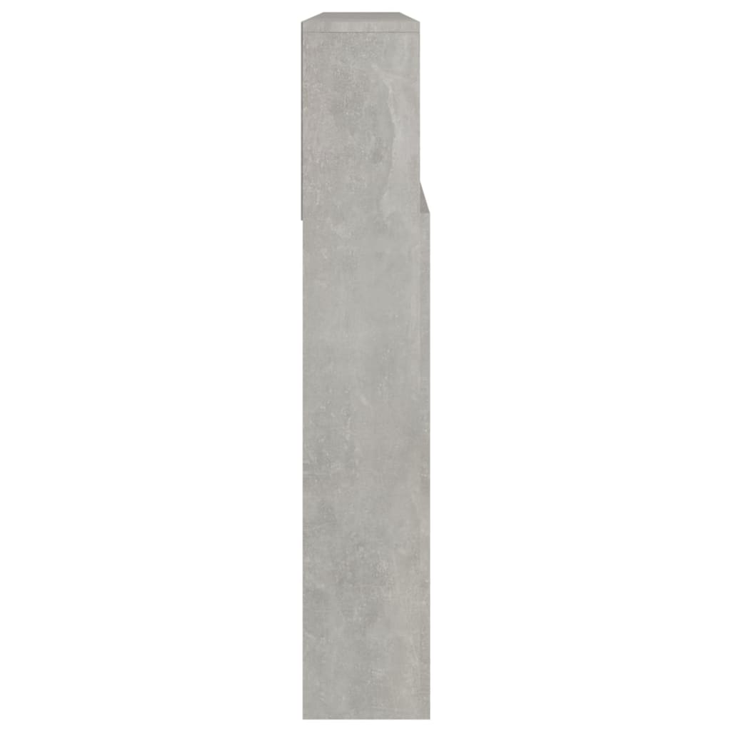 Headboard Cabinet Concrete Grey 220 cm