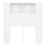 Headboard Cabinet White 100x18.5x102.5 cm - Top-Down View