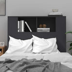 Headboard Cabinet Black 100 cm