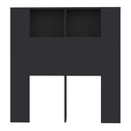 Headboard Cabinet Black 100 cm