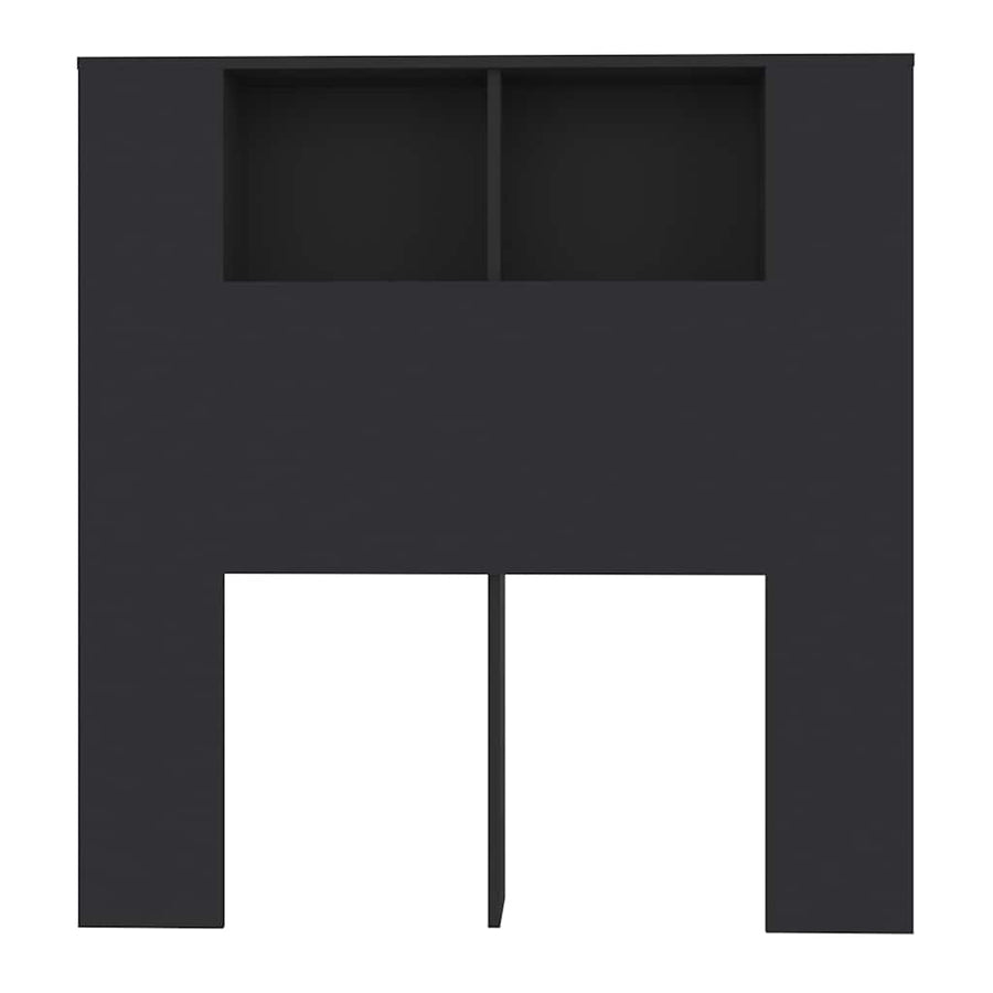 Headboard Cabinet Black 100 cm