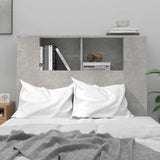 Headboard Cabinet Concrete Grey 100 cm - Side View