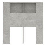 Headboard Cabinet Concrete Grey 100 cm - Top-Down View