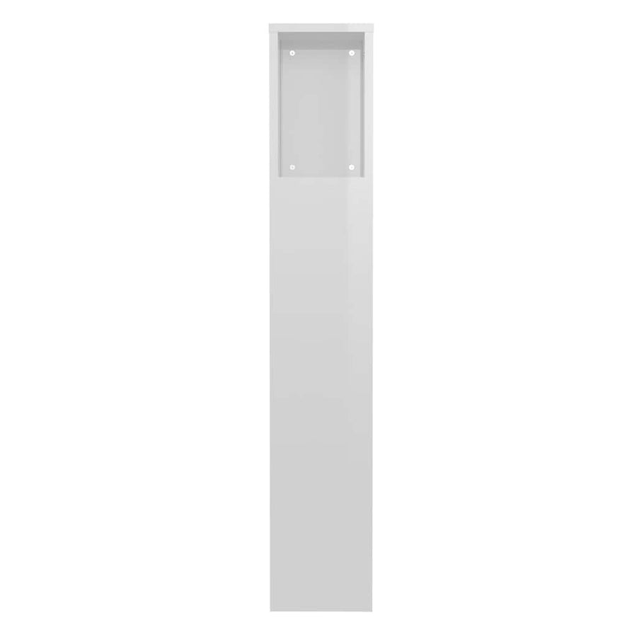 Headboard Cabinet High Gloss White 100 cm