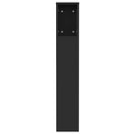 Headboard Cabinet Black 120 cm