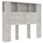 Headboard Cabinet Concrete Grey 120 cm