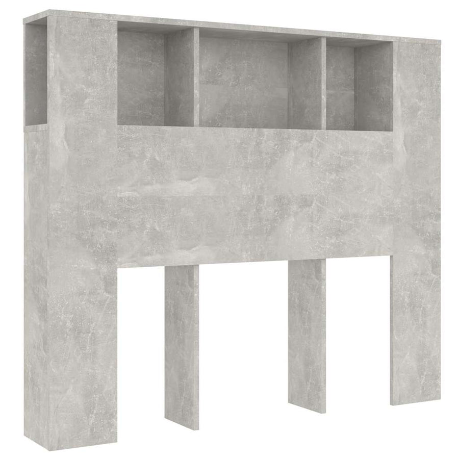Headboard Cabinet Concrete Grey 120 cm