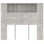 Headboard Cabinet Concrete Grey 120 cm