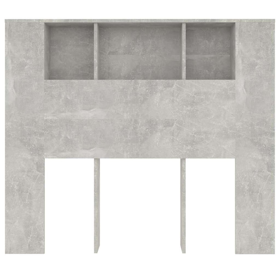 Headboard Cabinet Concrete Grey 120 cm
