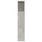 Headboard Cabinet Concrete Grey 120 cm