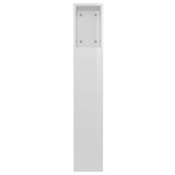 Headboard Cabinet High Gloss White 120 cm - 45-Degree Angle