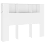 Headboard Cabinet White 140 cm - Front View