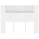 Headboard Cabinet White 140 cm