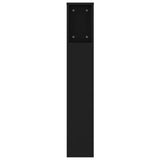 Headboard Cabinet Black 140 cm