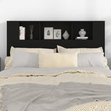 Headboard Cabinet Black 140 cm - 45-Degree Angle
