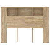 Headboard Cabinet Sonoma Oak 140 cm - Side View