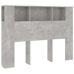 Headboard Cabinet Concrete Grey 140 cm