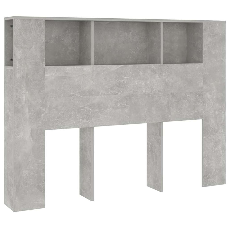 Headboard Cabinet Concrete Grey 140 cm