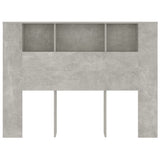 Headboard Cabinet Concrete Grey 140x18.5x104.5 cm