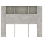 Headboard Cabinet Concrete Grey 140 cm